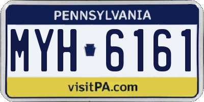 PA license plate MYH6161