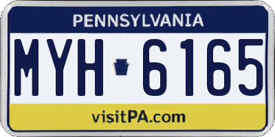 PA license plate MYH6165