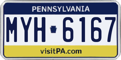 PA license plate MYH6167