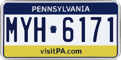 PA license plate MYH6171