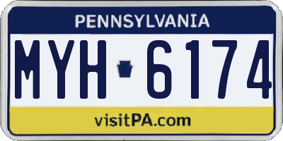 PA license plate MYH6174