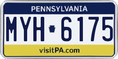 PA license plate MYH6175