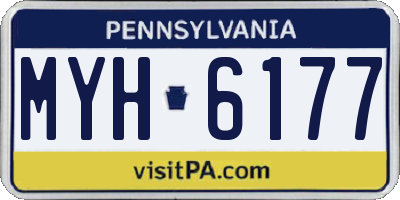 PA license plate MYH6177