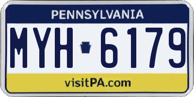 PA license plate MYH6179