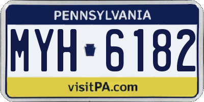 PA license plate MYH6182