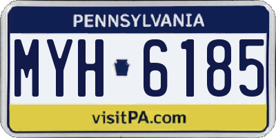 PA license plate MYH6185