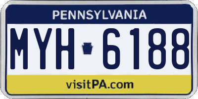 PA license plate MYH6188