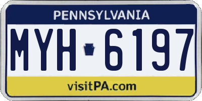 PA license plate MYH6197