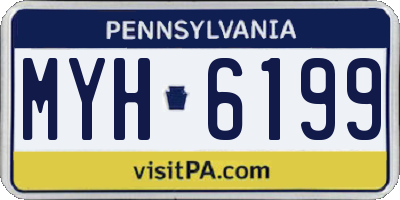 PA license plate MYH6199