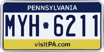 PA license plate MYH6211