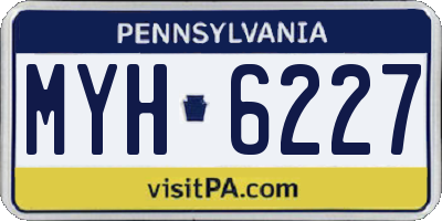 PA license plate MYH6227