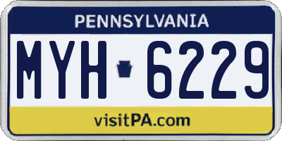 PA license plate MYH6229