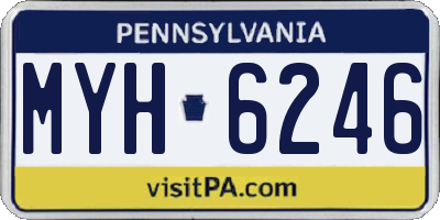PA license plate MYH6246
