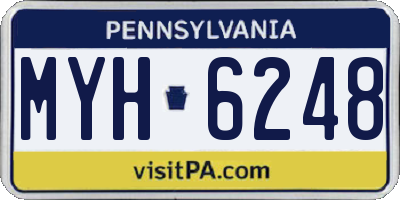 PA license plate MYH6248