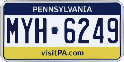 PA license plate MYH6249