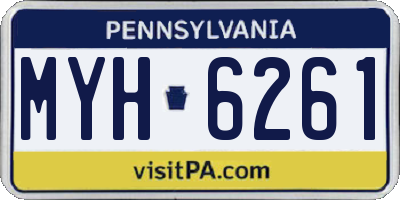 PA license plate MYH6261