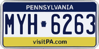 PA license plate MYH6263