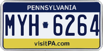 PA license plate MYH6264
