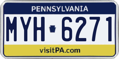 PA license plate MYH6271
