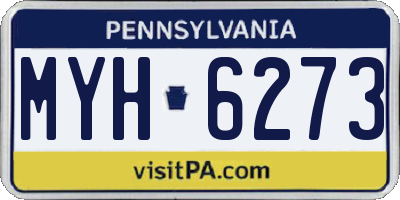 PA license plate MYH6273