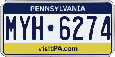 PA license plate MYH6274