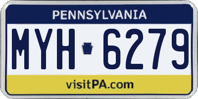 PA license plate MYH6279