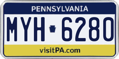 PA license plate MYH6280