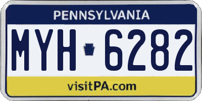 PA license plate MYH6282