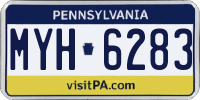 PA license plate MYH6283