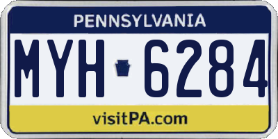 PA license plate MYH6284