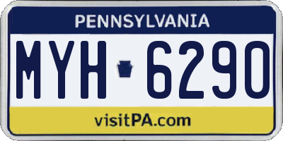 PA license plate MYH6290