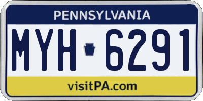 PA license plate MYH6291