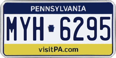 PA license plate MYH6295