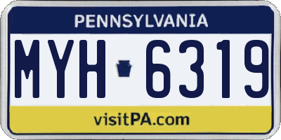 PA license plate MYH6319