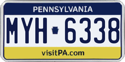 PA license plate MYH6338