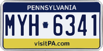 PA license plate MYH6341
