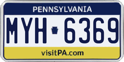 PA license plate MYH6369