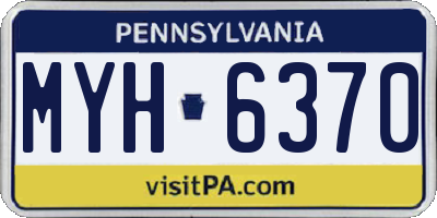 PA license plate MYH6370