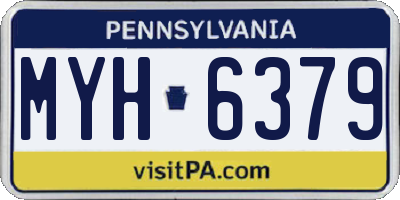 PA license plate MYH6379