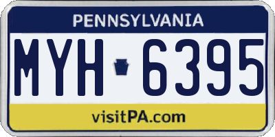 PA license plate MYH6395