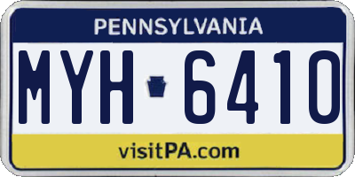 PA license plate MYH6410