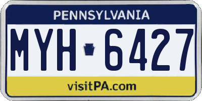 PA license plate MYH6427