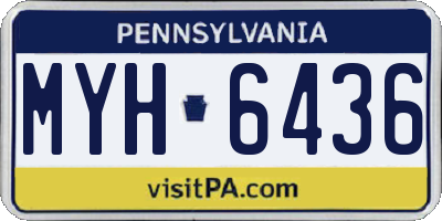 PA license plate MYH6436