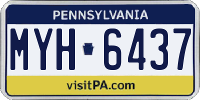PA license plate MYH6437