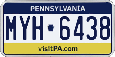 PA license plate MYH6438