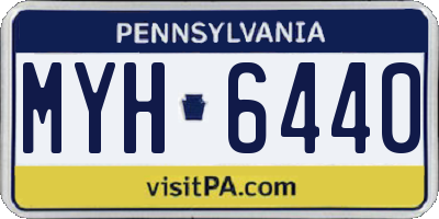 PA license plate MYH6440