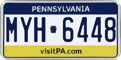 PA license plate MYH6448