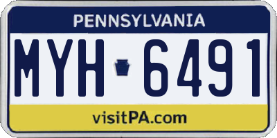 PA license plate MYH6491