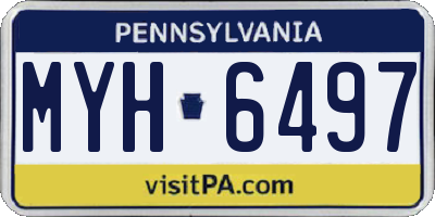 PA license plate MYH6497