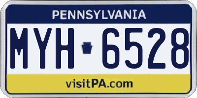 PA license plate MYH6528